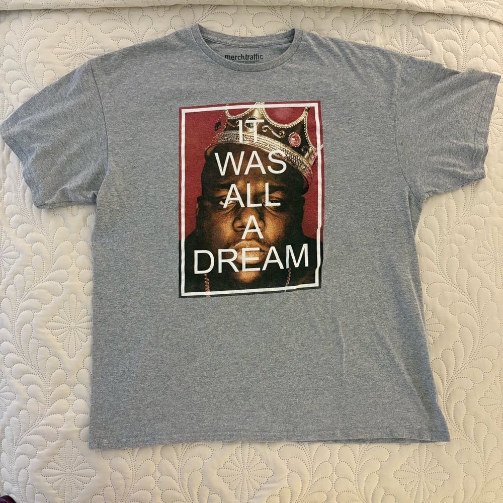Biggie Small Notorious BIG Rapper Hip Hop It Was All A Dream Men’s XL T-Shirt